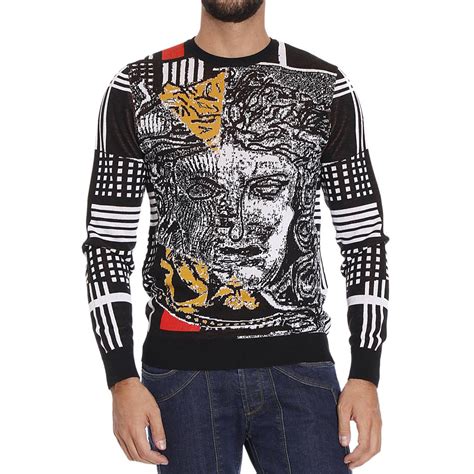 black versace sweater|Versace jumper men's sale.